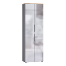 Шкаф для одежды Октава 13.338, Серый графит, Дуб золотой