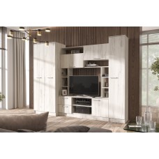 Гостиная Флора, Дуб крафт белый Гостиная Флора, Дуб крафт белый