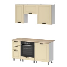 МК Аленушка 1,6м в.7 Астра Крем,скоба черный,сонома