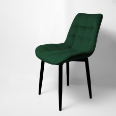 Стул "Бостон" черный матовый Velutto 33 зеленый Стул "Бостон" черный матовый Velutto 33 зеленый