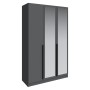 Шкаф Мадрид (1,4) с зеркалом графит серый