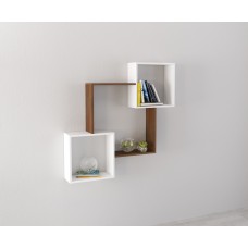 Полка навесная ПН-2, орех донской/белый