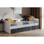 Кровать Накки КР2Я-800, Белый, Серый, Угольный камень