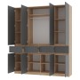 Шкаф 4-х створчатый "Багира" ШК-13 Крафт/Графит