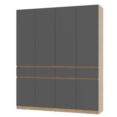 Шкаф 4-х створчатый "Багира" ШК-13 Крафт/Графит