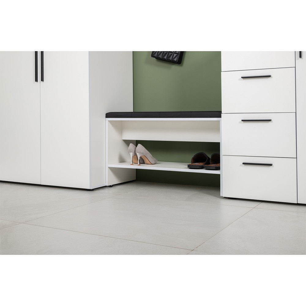 Тумба для обуви Эйр 16.130, Белый шагрень Тумба для обуви Эйр 16.130, Белый шагрень