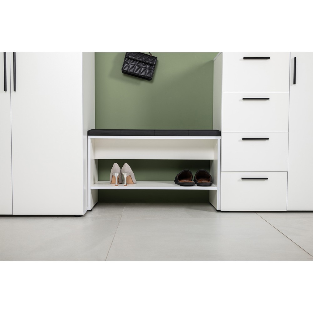 Тумба для обуви Эйр 16.130, Белый шагрень Тумба для обуви Эйр 16.130, Белый шагрень