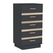 Комод высокий 3 Анона, антрацит