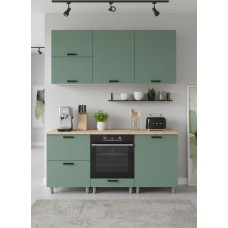 МК Аленушка 1,8м Орешник Матовая Мята,скоба черный,сонома