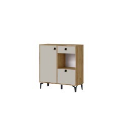 Комод Милан дуб крафт золотой/кашемир