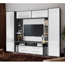 Гостиная Гармония, Графит софт, Белый