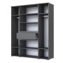 Шкаф четырехстворчатый Плейона, Графит серый