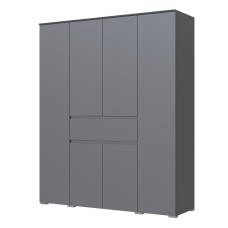 Шкаф четырехстворчатый Плейона, Графит серый