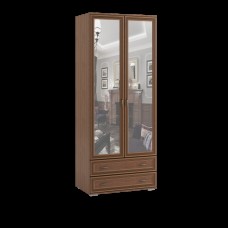 Шкаф двухстворчатый с зеркалом Ливорно ЛШ-23, орех