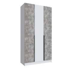 Шкаф Мадрид (1,2) с 3 ящ. внутри без зеркала белый/ателье светлое