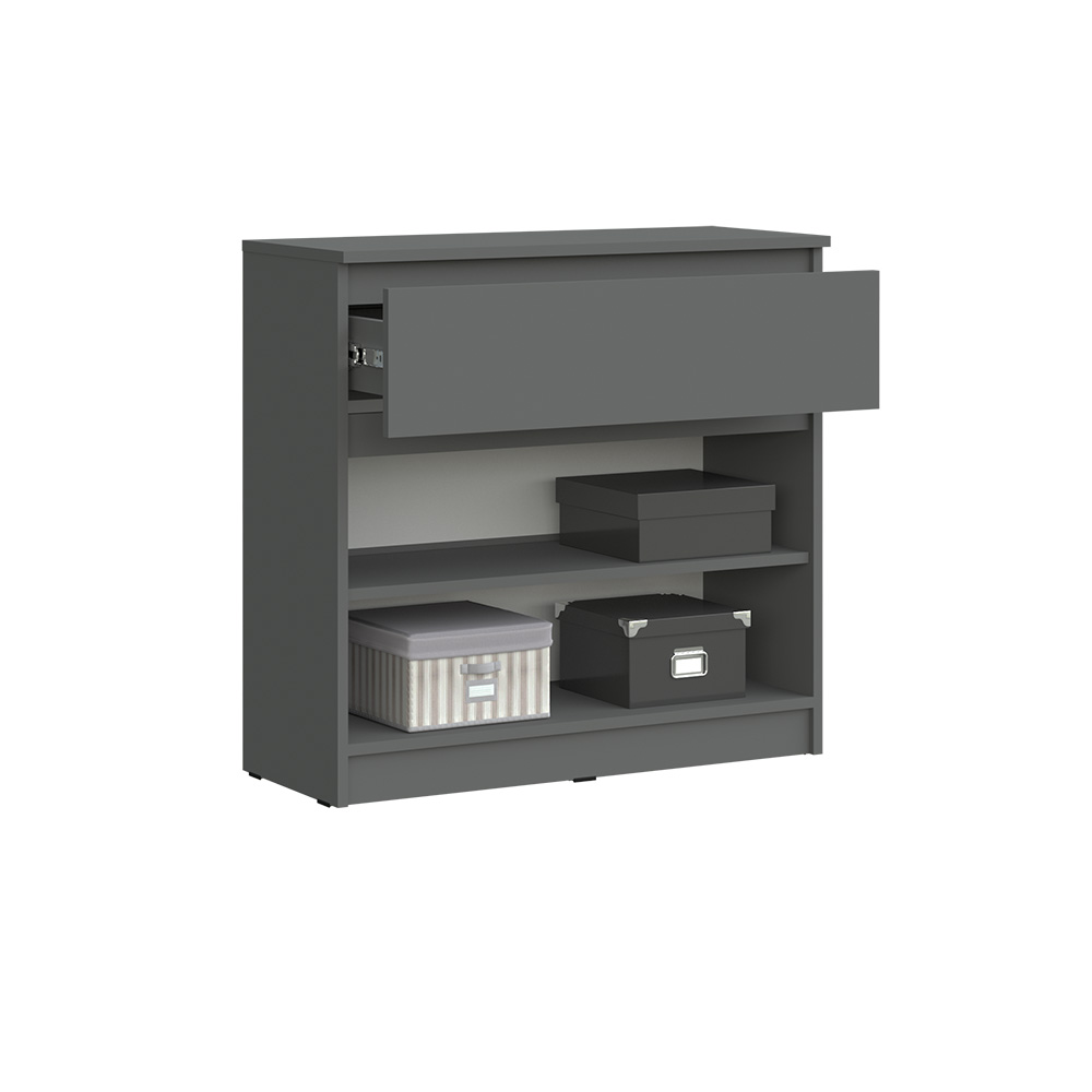 Комод Челси 800 (1 ящик 2 двери), Графит Комод Челси 800 (1 ящик 2 двери), Графит