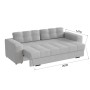 Диван раскладной Верден, светло-серый