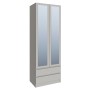 Шкаф Мадрид (0,8) с 2 ящ. без ручек с зеркалом кашемир