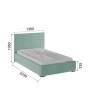 Кровать с ортопедическим основанием Рио 120х200, Мятный