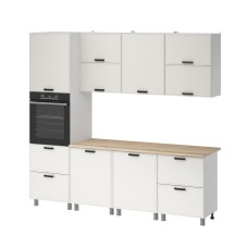 МК Аленушка 2,4м Магнолия Молочный,скоба черный,сонома