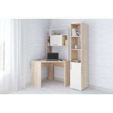 Стол компьютерный Квартет-12 с пеналом, дуб сонома/белый Стол компьютерный Квартет-12 с пеналом, дуб сонома/белый