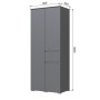 Шкаф двухстворчатый Плейона, Графит серый