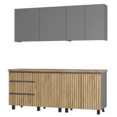 Кухня Шерлок 2,0м, Графит, Крафт