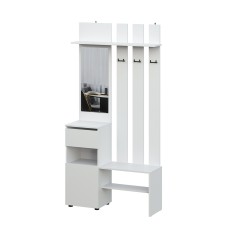 Вешалка с зеркалом Денвер, Белый Вешалка с зеркалом Денвер, Белый