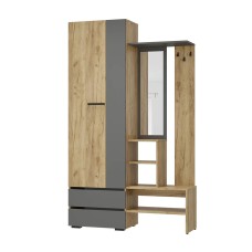 Прихожая Твист ПР-04, Крафт, Графит Прихожая Твист ПР-04, Крафт, Графит