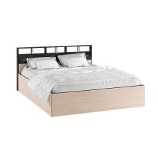 Кровать с ортопедическим основанием Эрика 160х200, венге/дуб молочный