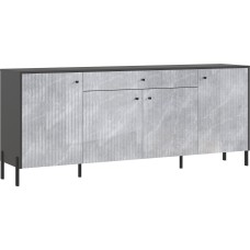 Комод Оливия (металл), Графит, Мрамор Глянец