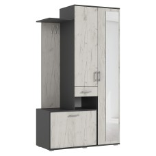 Прихожая Лира, Графит, Дуб крафт белый