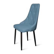Стул "Граф" черный матовый Томми 21 серо-голубой Стул "Граф" черный матовый Томми 21 серо-голубой