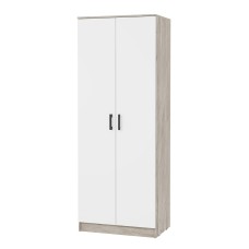 Шкаф двухстворчатый Ронда ШК-20, Дуб крафт серый, Белый Шкаф двухстворчатый Ронда ШК-20, Дуб крафт серый, Белый