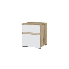 Тумба прикроватная Плейона, Дуб Делано, Белый Тумба прикроватная Плейона, Дуб Делано, Белый
