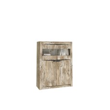 Шкаф-стекло Ривьера, Дуб Юкон, Бетон темный Шкаф-стекло Ривьера, Дуб Юкон, Бетон темный