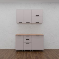 МК Аленушка 1,4м с ящ. Магнолия Кашемир,скоба черный,сонома