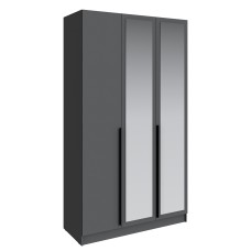 Шкаф Мадрид (1,3) с зеркалом графит серый