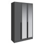 Шкаф Мадрид (1,3) с зеркалом графит серый