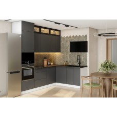 КГ Угловой Модерн 240*160 Синий (со столешницей, черный, 26) в.58