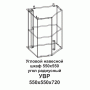 УВР Угловой навесной шкаф 550*550 угол радиусный Танго