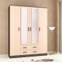 Шкаф для одежды и белья Лагуна 160 см, венге/дуб молочный