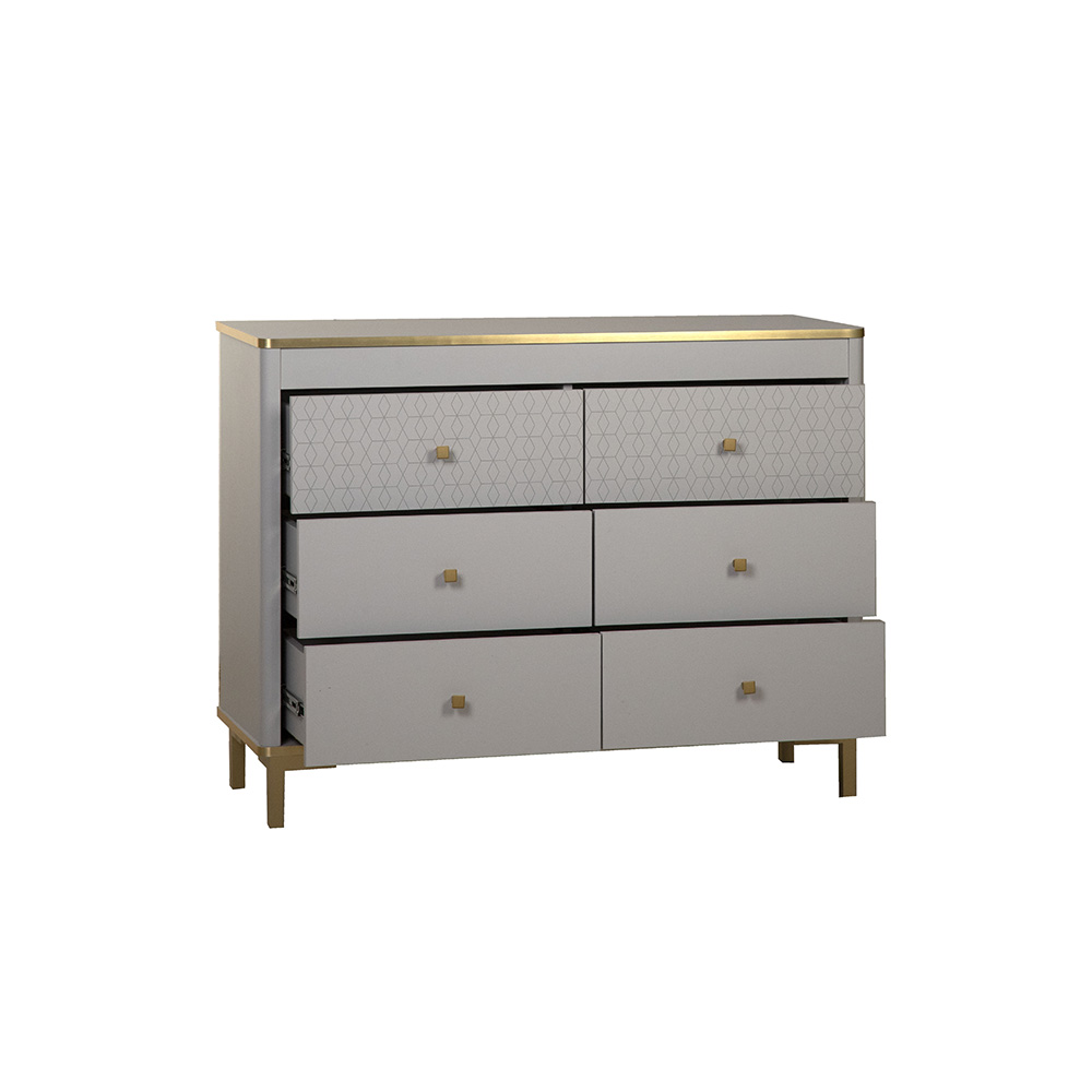 Комод Антре 65.01, Серый, Золото Комод Антре 65.01, Серый, Золото