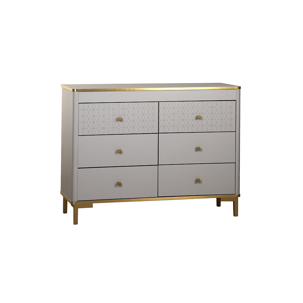 Комод Антре 65.01, Серый, Золото Комод Антре 65.01, Серый, Золото