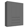 Шкаф четырехстворчатый Челси, Графит
