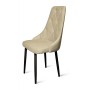 Стул "Граф" черный матовый Томми 02 бежевый