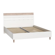 Кровать с ортопедическим основанием Муссон 11.41, Белый шагрень, Дуб эндгрейн Кровать с ортопедическим основанием Муссон 11.41, Белый шагрень, Дуб эндгрейн