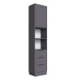 Шкаф Мадрид торцевой (0,35) с 3 ящ. графит серый
