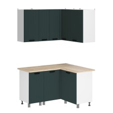 МК Аленушка Угловая Лотос Изумруд,скоба антроцит,сонома