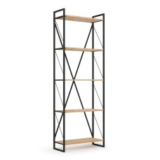 Стеллаж Скарлетт (ш.940), Дуб сонома, Черный Стеллаж Скарлетт (ш.940), Дуб сонома, Черный